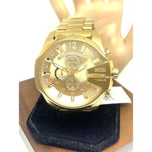 Diesel Men's Watch DZ4360 Quartz Chronograph Gold Dial Stainless Steel 52mm